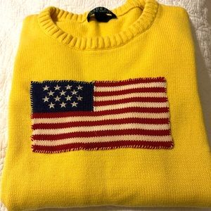 Ralph Lauren Flag Cotton Crewneck Sweater